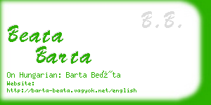 beata barta business card